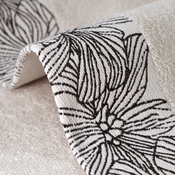 Bawełniany ręcznik frotte w kolorze kości słoniowej 50x100 cm Valencia – My House-image-3