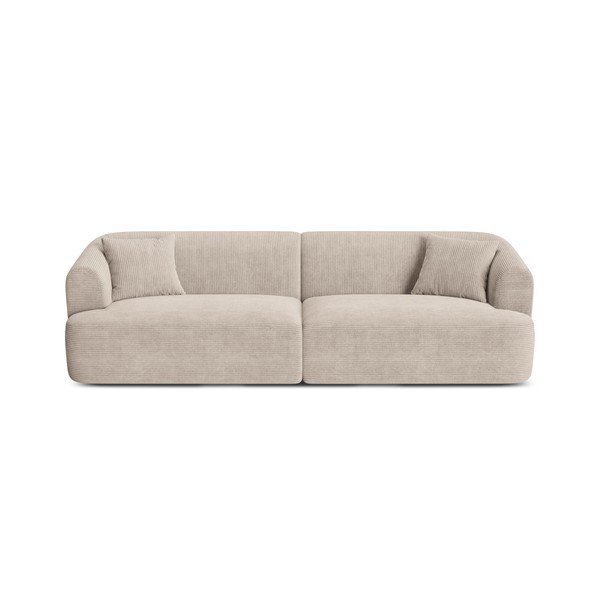 Jasnobrązowa sztruksowa sofa 255 cm Campi – Cosmopolitan Design