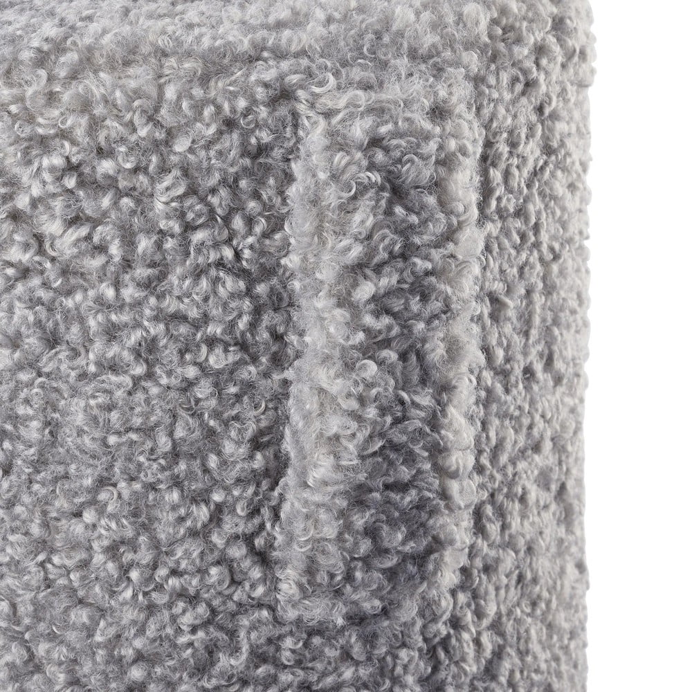 Szary puf z materiału bouclé Teddy – Blomus (zdjęcie 3)