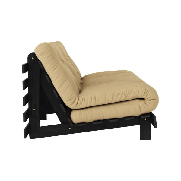 Musztardowa rozkładana sofa 160 cm Roots Black Night – Karup Design-image-4