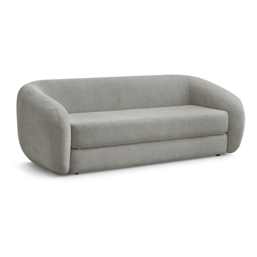 Jasnoszara rozkładana sofa z tkaniny szenilowej 228 cm Neyo – Bobochic Paris (zdjęcie 9)