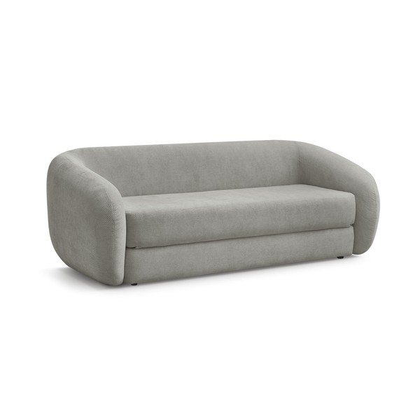 Jasnoszara rozkładana sofa z tkaniny szenilowej 228 cm Neyo – Bobochic Paris-image-2
