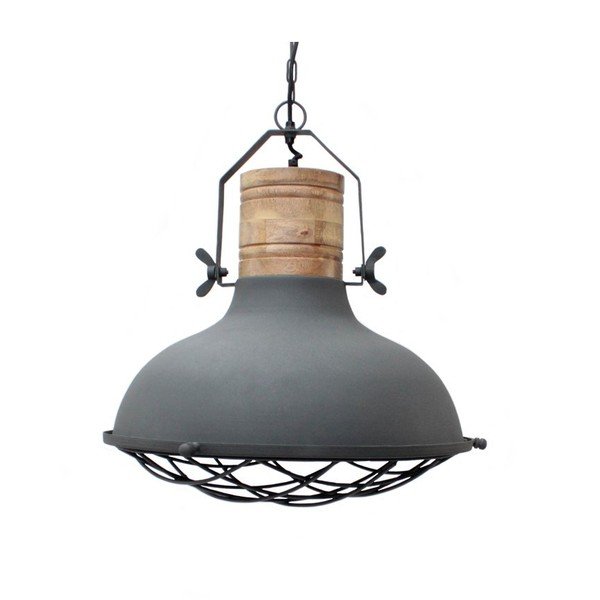 Szara lampa sufitowa LABEL51 Grid, ⌀ 52 cm