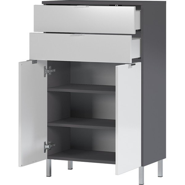 Biało-szara szafka Germania Mauresa, wys. 97 cm-image-2