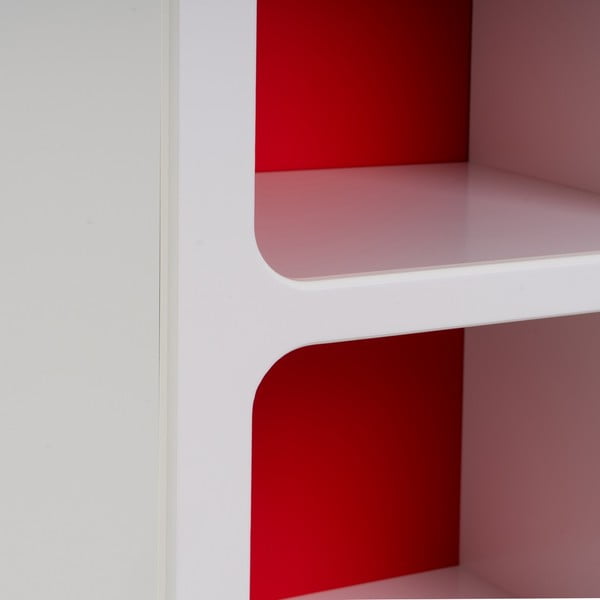 Czerwono-biały regał 76x70 cm – Casa Selección-image-1
