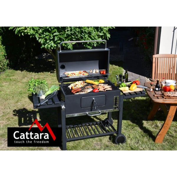 Czarny grill na węgiel drzewny Cattara Royal Grande XXL-image-1