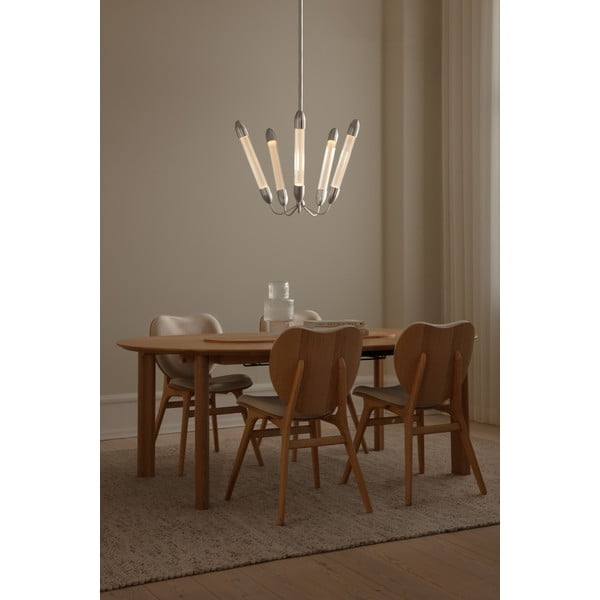 Stalowa lampa wisząca w kolorze srebra ze szklanym kloszem ø 69 cm Lemon Squeeze – UMAGE-image-1