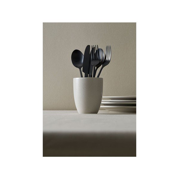 Czarne sztućce ze stali nierdzewnej 16 szt. Bestik − Bitz-image-4