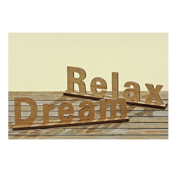 Zestaw 2 dekoracyjnych napisów Relax and Dream