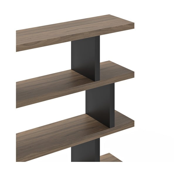 Czarny regał w dekorze orzecha 163x172 cm Step – TemaHome-image-3