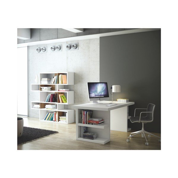 Biurko z białym blatem TemaHome Multi, dł. 180 cm-image-3