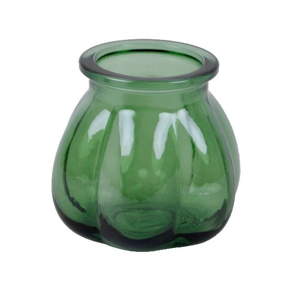 Zielony wazon ze szkła z recyklingu Ego Dekor Tangerine, wys. 11 cm