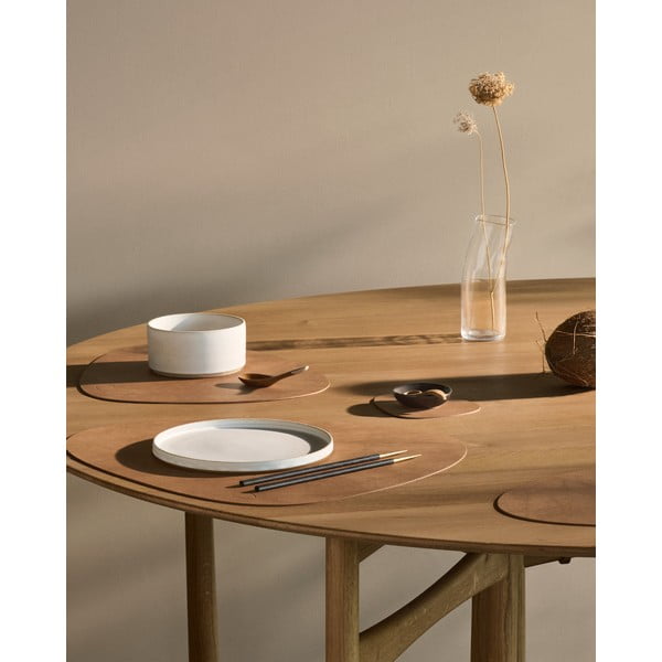 Mata stołowa ze skóry ekologicznej 37x44 cm Curve L Nupo – LIND DNA-image-1