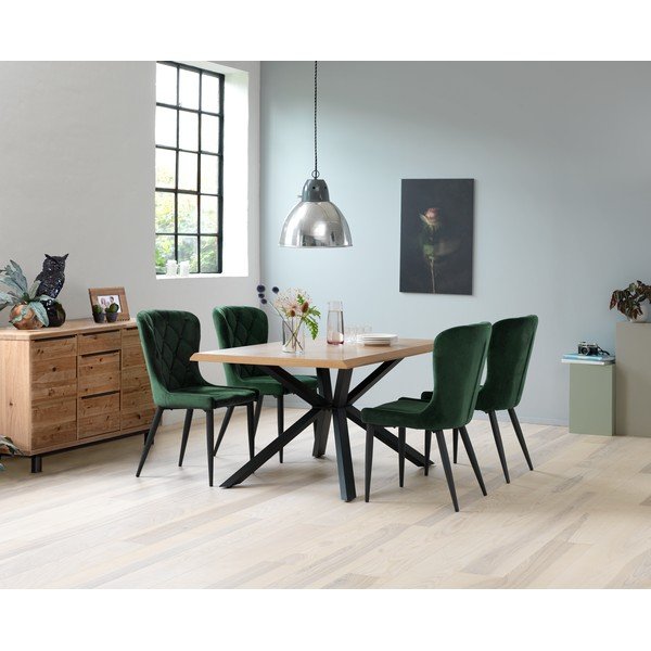 Stół z blatem w dekorze dębu 90x160 cm Arno – Unique Furniture-image-4