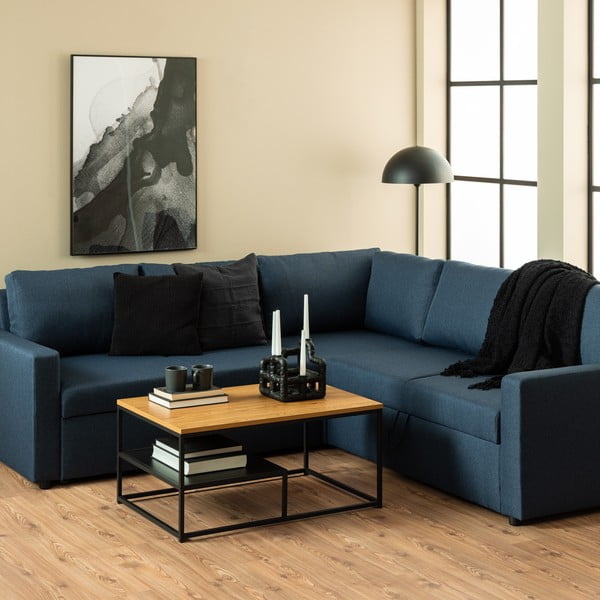 Stolik z blatem w dekorze dębu 60x90 cm Gila – Actona-image-1