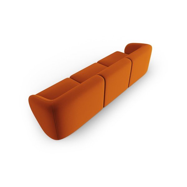 Aksamitna sofa w kolorze terakoty 266 cm Paolo – Milo Casa-image-3