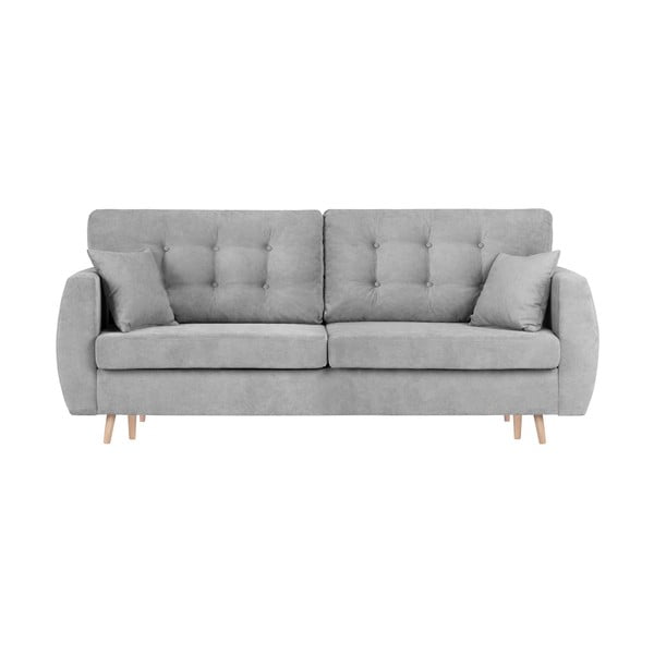 Szara 3-osobowa sofa rozkładana ze schowkiem Cosmopolitan design Amsterdam, 231x98x95 cm