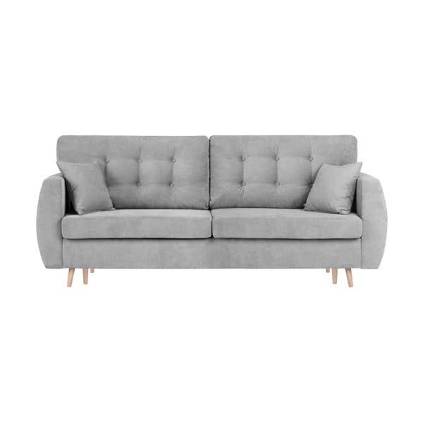 Szara 3-osobowa sofa rozkładana ze schowkiem Cosmopolitan design Amsterdam, 231x98x95 cm