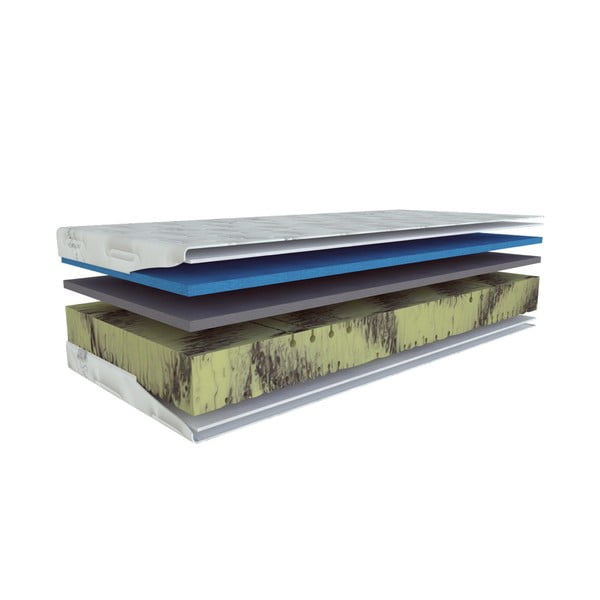 Średnio twardy/miękki sprężynowy materac dwustronny 200x200 cm Herbal visco – Materasso-image-1