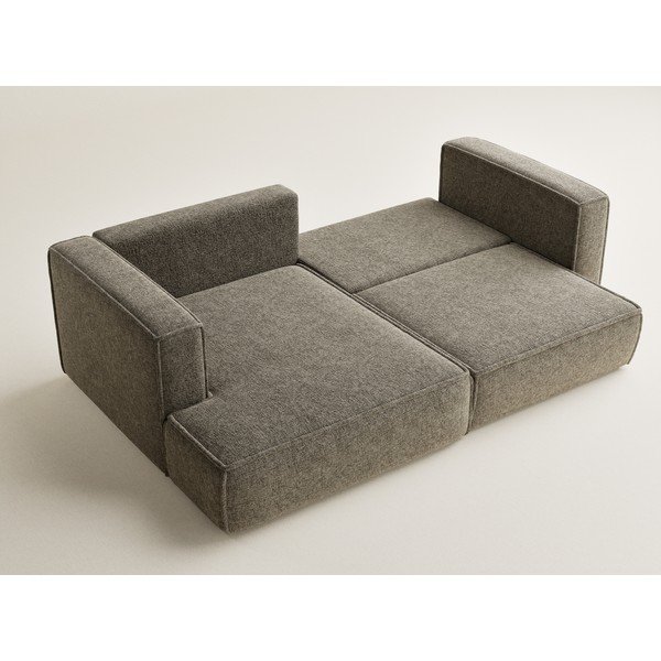 Brązowy rozkładany/ze schowkiem narożnik z tkaniny szenilowej (lewostronny/z szezlongiem) Velto – Maison de Rêve-image-3