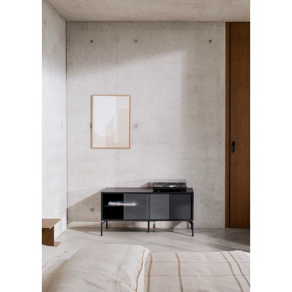 Czarna szafka pod TV 116x55x42 cm Met Mini – noo.ma-image-1