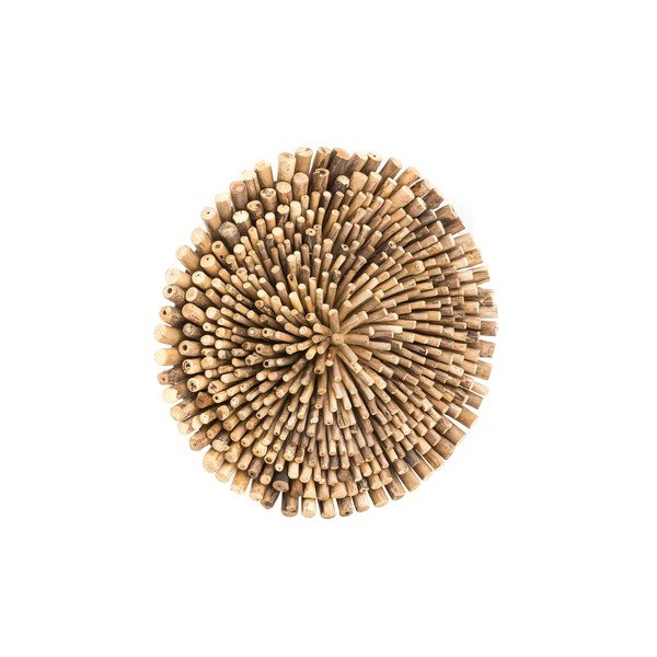 Dekoracja ścienna z drewna tekowego WOOX LIVING Bee, ⌀ 70 cm-image-2
