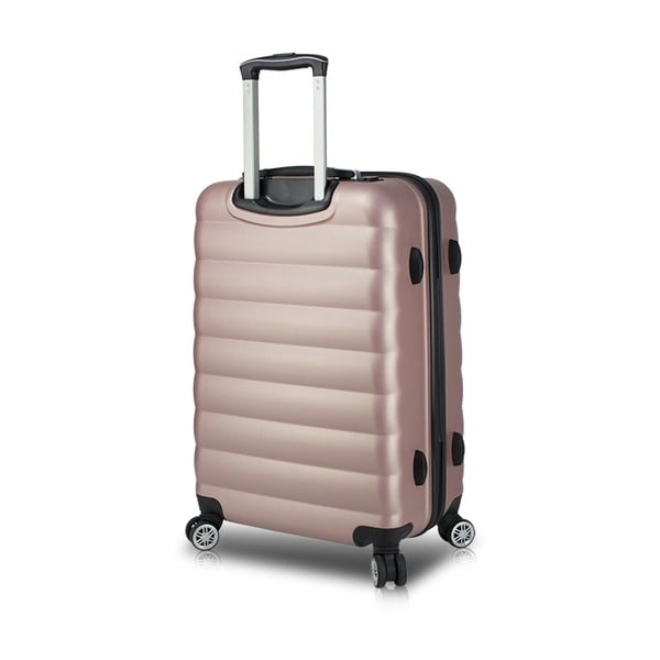 Różowa walizka na kółkach z USB My Valice COLORS RESSNO Large Suitcase