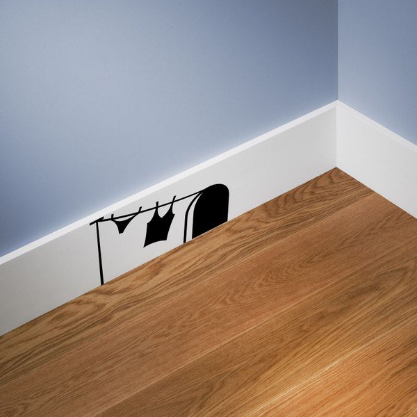 Naklejka Ambiance Mouse Hole And Laundry-image-1