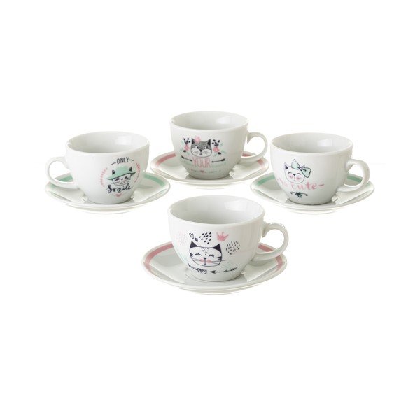 Komplet 4 porcelanowych filiżanek Unimasa Boho-image-1
