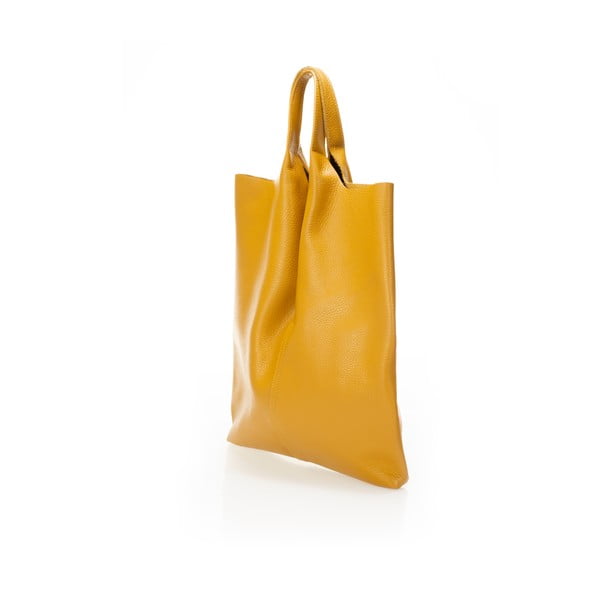 Żółta skórzana torebka Giulia Massari Silvia-image-2