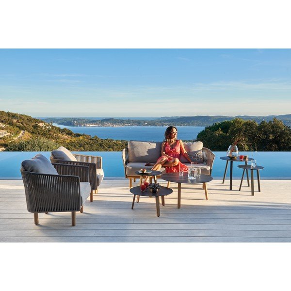 Ciemnoszara sofa ogrodowa Newport – Diphano-image-2