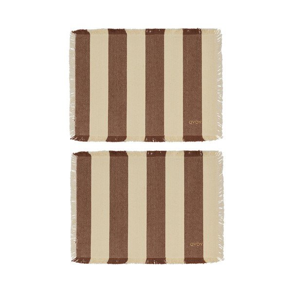 Maty stołowe zestaw 2 szt. z bawełny organicznej 36x48 cm Toppu – OYOY Living Design