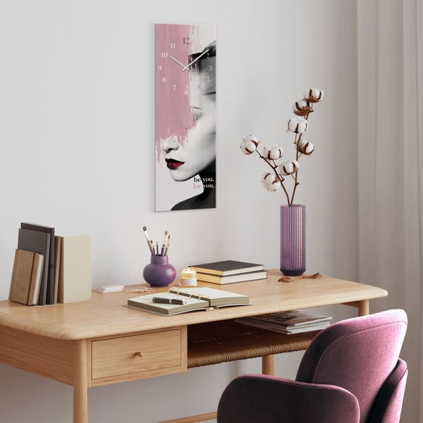 Szklany zegar ścienny Be you – Styler-image-1