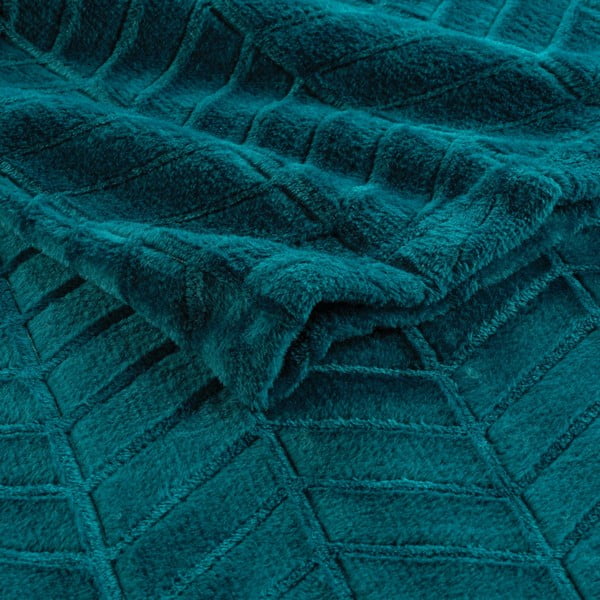 Niebieska narzuta z mikfroflaneli 180x220 cm Arya – douceur d'intérieur-image-2