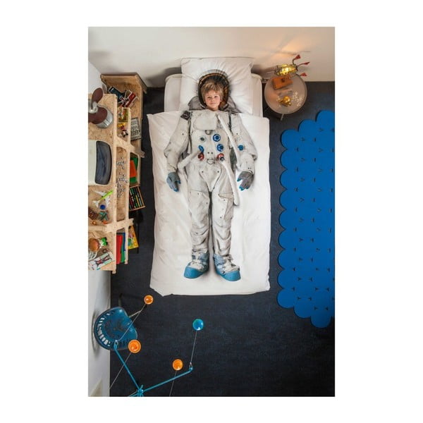 Bawełniana pościel jednoosobowa Astronaut 135 x 200 cm