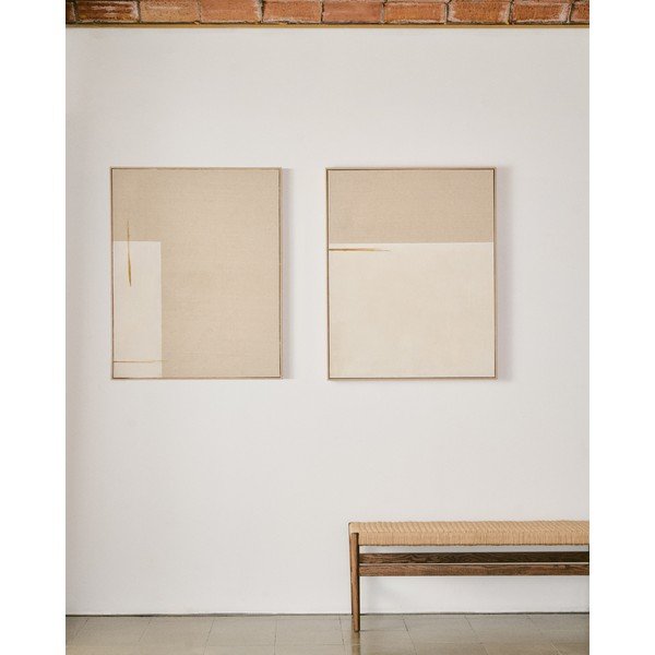 Ręcznie malowany obraz z ramą w zestawie/na płótnie 80x100 cm Salin – Kave Home-image-1