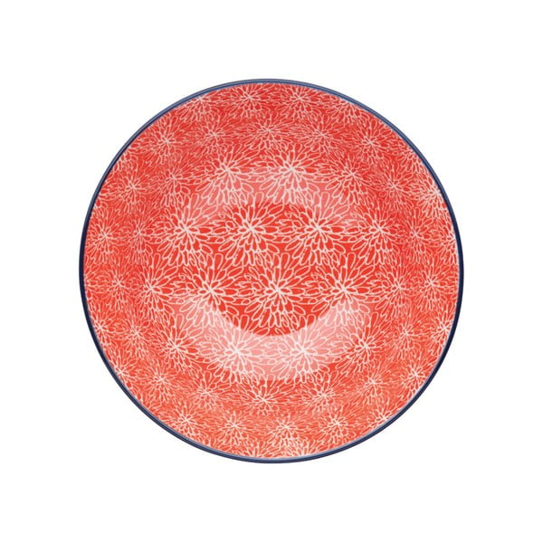 Czerwona miska ceramiczna Kitchen Craft Floral, ø 16 cm-image-2