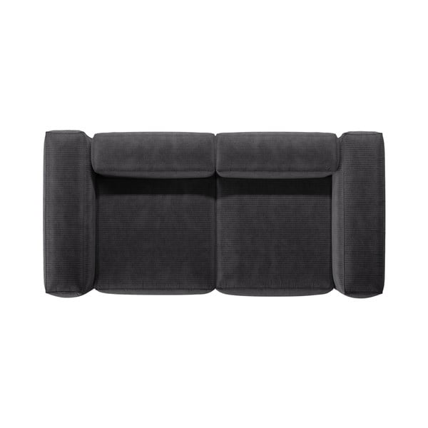 Ciemnoszara sztruksowa sofa 224 cm Bergamo – Cosmopolitan Design-image-3