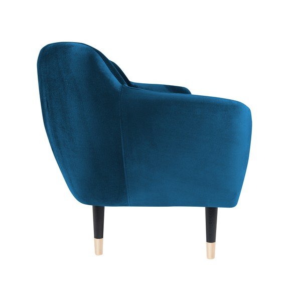 Niebieska sofa z czarnymi nogami Mazzini Sofas Benito, 188 cm-image-3