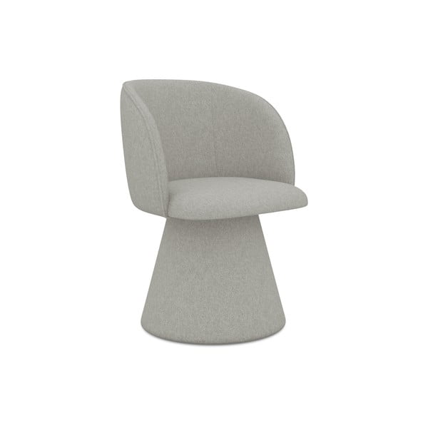 Jasnoszary tapicerowany fotel jadalniany Maia – Makamii