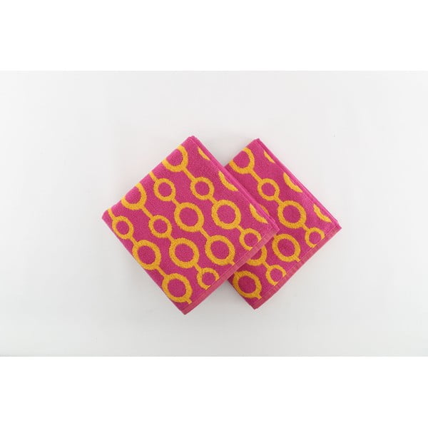 Zestaw 2 ręczników Crazy Vibes Orange, 50x100 cm