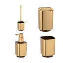 Plastikowy zestaw akcesoriów łazienkowych w kolorze złota Auron – Wenko