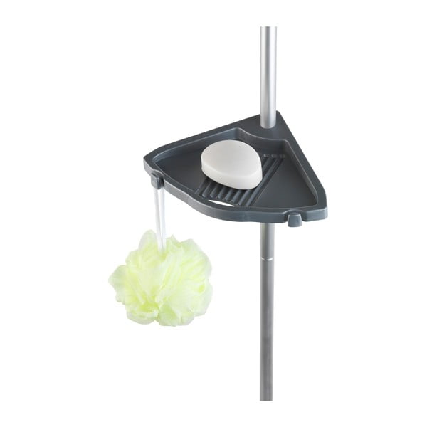 Szara teleskopowa półeczka wisząca pod prysznic Wenko Easy-image-2