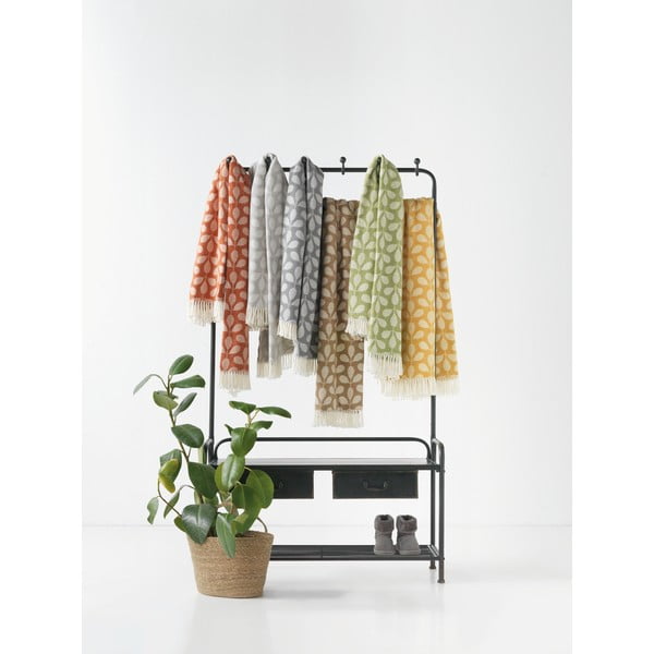 Żółty pled z domieszką bawełny Euromant Sirkkalehti, 140x180 cm-image-2