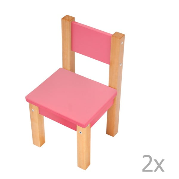 Różowe krzesło dziecięce Mobi furniture Mario