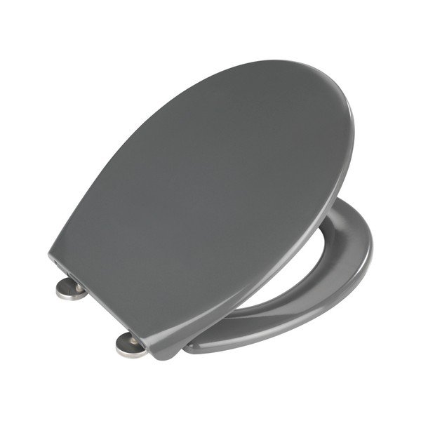 Grafitowa deska sedesowa z łatwym domknięciem Wenko Samos, 44,5x37,5 cm-image-2