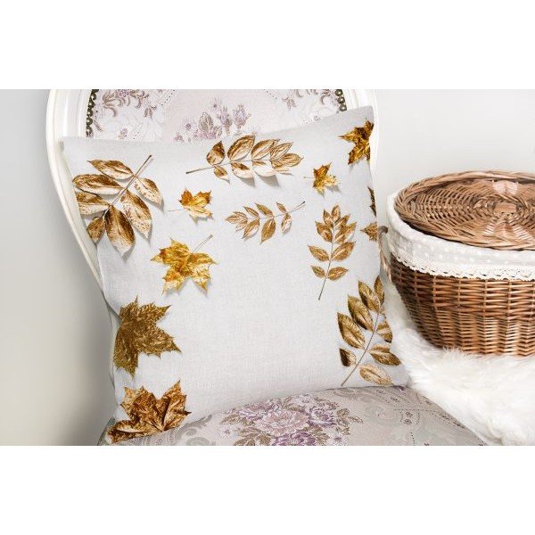 Poszewka na poduszkę Minimalist Cushion Covers Golden Leaves, 42x42 cm-image-2