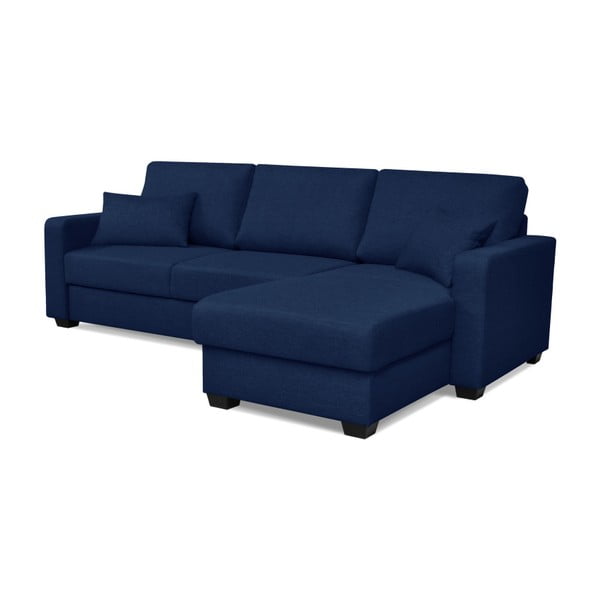 Granatowy rozkładany narożnik prawostronny Cosmopolitan design Milano-image-1