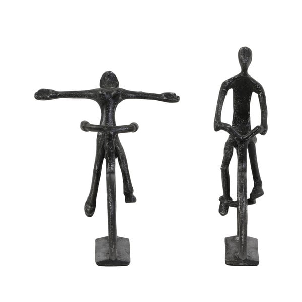 Metalowe figurki zestaw 2 szt. 22 cm Cyclists – Light & Living-image-2