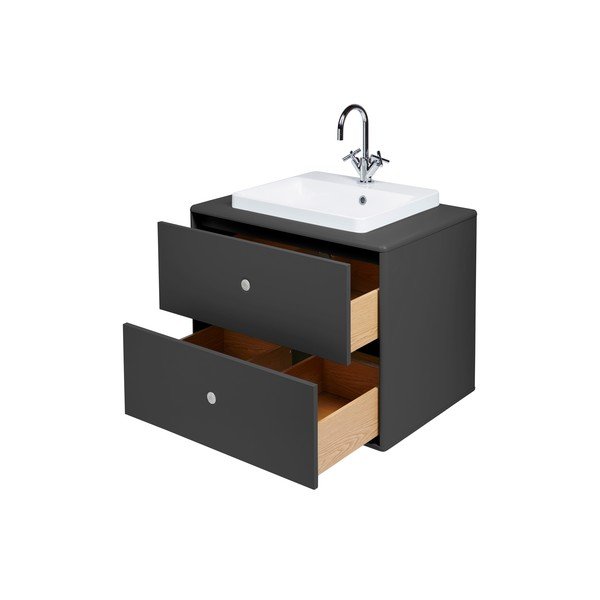 Antracytowa wisząca szafka pod umywalkę 80x62 cm Color Bath – Tom Tailor-image-4